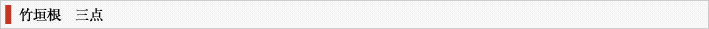 竹垣根　三点